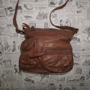 Vintage Y2K American Eagle leather 2000s cargo pocket purse